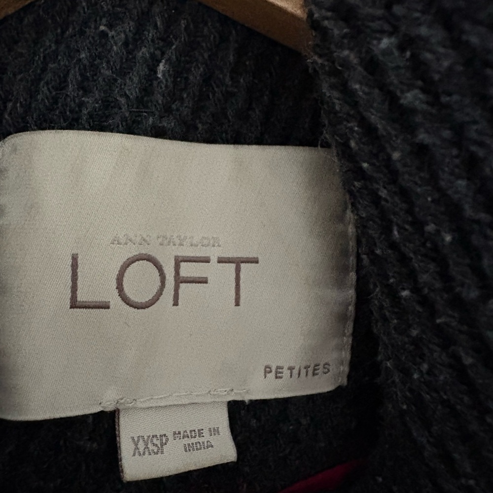 LOFT Charcoal Gray Double-Breasted Peacoat - Picture 3 of 6